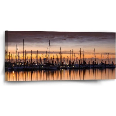 Sablio Obraz Večerný prístav - 110x50 cm