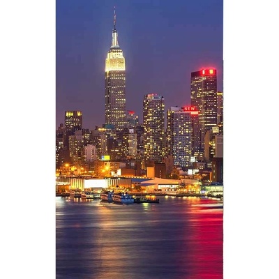 DIMEX MS-2-0003 Vliesová fototapeta Manhattan v noci 150 x 250 cm