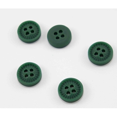 Dierkový košeľový gombík - tmavo zelený - priemer 1,2 cm