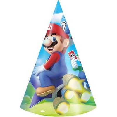 Cakesicq Párty papierová čiapka Mario 6ks