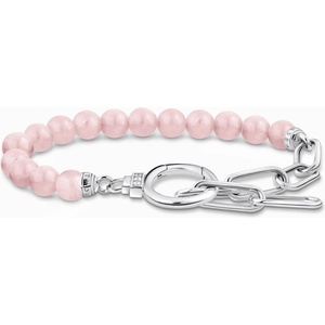 Thomas Sabo A2134-035-9-L19V Silver bracelet w. pink beads, Жени
