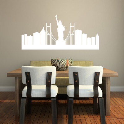 SABLIO Samolepka na zeď Panorama New York rozměry 60x27 cm – Hledejceny.cz