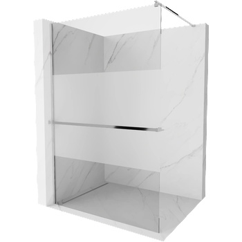 Mexen Kioto+ душ параван с рафт Walk-in 70 x 200 cm, прозрачен/скреж, хром - 800-070-121-01-35 (800-070-121-01-35)