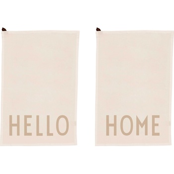 Design Letters Малки кухненски кърпи Favourite Hello Home крем 2 бр (10503001OFFWTHOME)