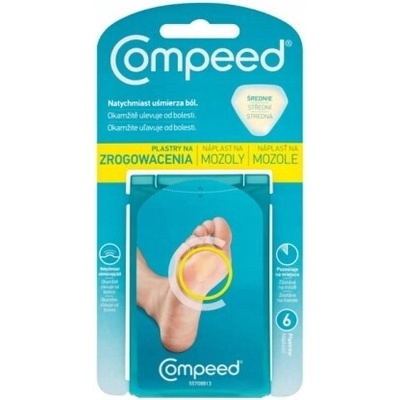 COMPEED Náplasti na kurie okolie, stredné, proti bolesti a tlaku 6 kusov