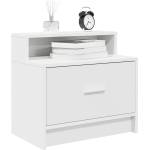 vidaXL Нощни шкафчета с чекмеджета, 2 бр, бели, 51x31x47 см (858669)