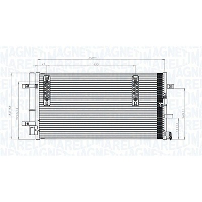 Kondenzátor, klimatizace MAGNETI MARELLI 350203827000
