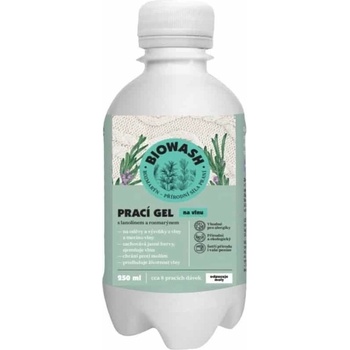 BioWash Prací gel na vlnu s rozmarýnem a lanolínem 250 ml Zelená