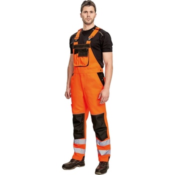 Cerva KNOXFIELD HI VIS Reflexné Nohavice s trakmi žltá oranžová