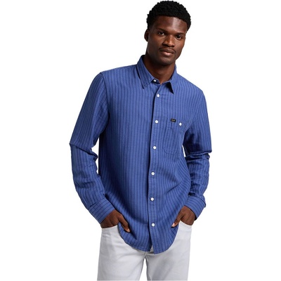Lee Риза с дълъг ръкав Lee 112349930 Leesure Long Sleeve Shirt - Blue