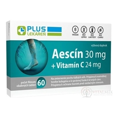 Plus Lékárna Aescin 30 mg + Vitamin C 24 mg tablet flm 60 ks