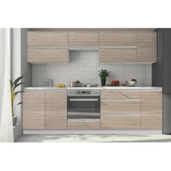 Кухня Line 260 cm Бяло с Дъб Сонома