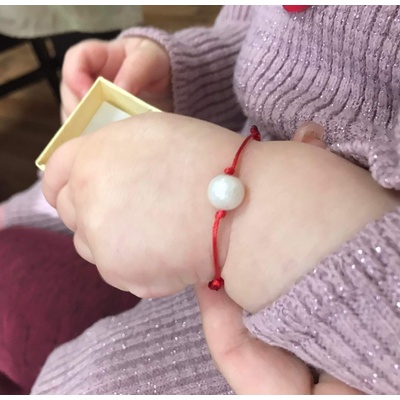 Meganflo Гривна амулет за дете с перла от кърма