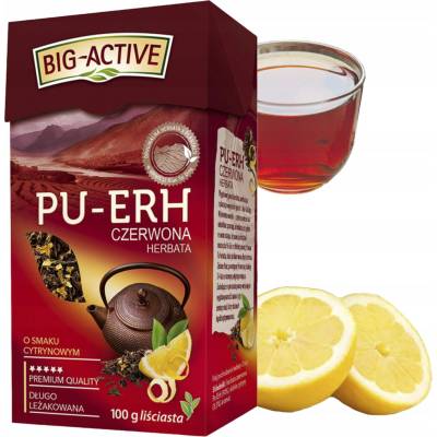 BIG-ACTIVE PU-ERH červený listový s citrónovou príchuťou 100 g