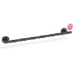 DECOR WALTHER Закачалка на релса за кърпи Basic самозалепващ се монтаж 50 см черен мат (0535160)