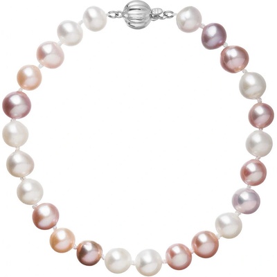 Pavona perlový náramek z říčních perel se zapínáním z bílého 14 karátového zlata 823004.3/9272B multi