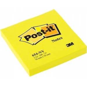 Post-it Adhesive Block 76x76/100K Yellow Neon (FT510010174)