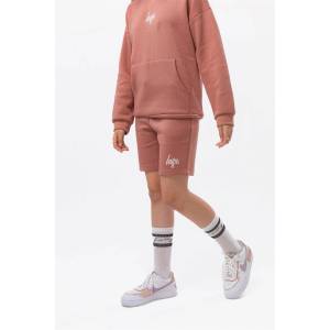 Hype Детски поларени къси панталони Hype Unisex Kids' Mauve Fleece Jogger Shorts - Red