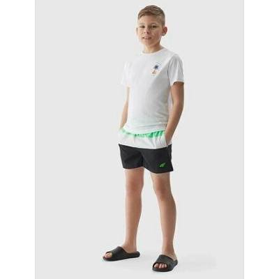 4F chlapecké plážové šortky typu boardshorts zelené