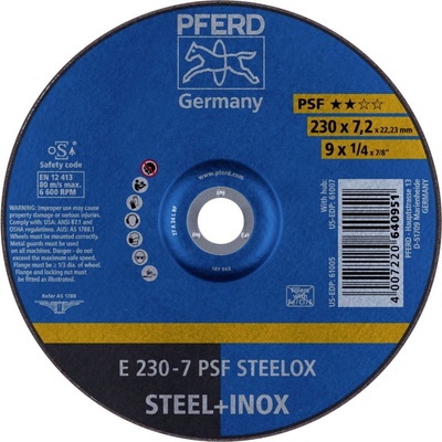 Pferd E 230-7 Brúsny kotúč lomený 230 x 22.23 mm 62023640 10 ks