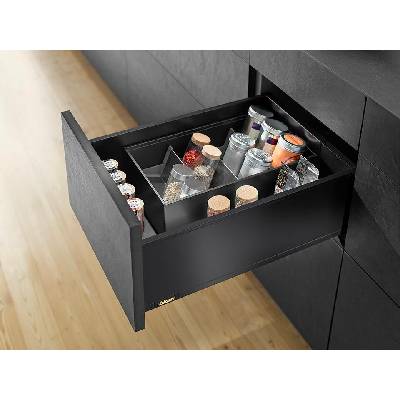 BLUM K-BLUM Legrabox C Pure 600mm/40 kg, Tip-on karbon čierná CS-M expando