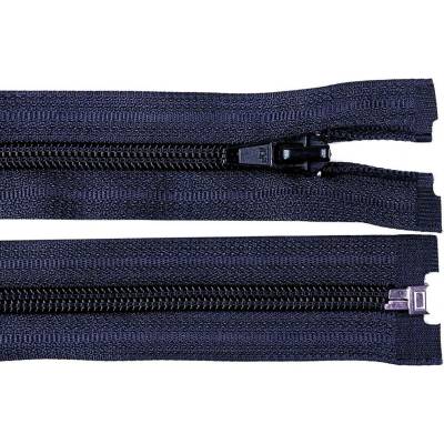 Pro Háčkování Spirálový zip No 5 dělitelný 80 cm tmavě modrý