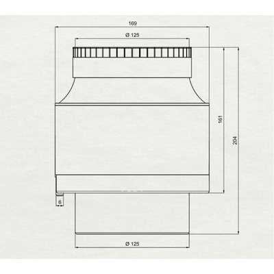 WIRPLAST Zberač kondenzátu odvetrania 125 mm