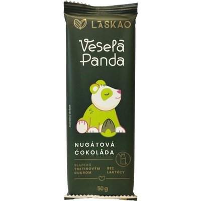 Láskao Nugátová čokoláda Veselá Panda bez laktózy 50 g