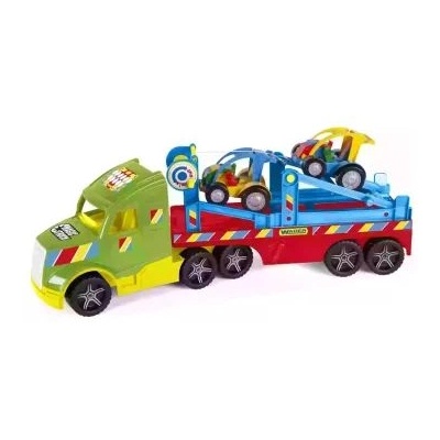 Wader Wader: Magic Truck Основен камион за транспортиране на автомобили с количка - 79 см