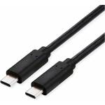 Roline Кабел Roline 11.99. 9083, от USB C(м) към USB C(м), 2m, 100W, черен (11.99.9083)