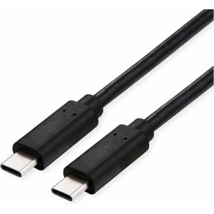 Roline Кабел Roline 11.99. 9083, от USB C(м) към USB C(м), 2m, 100W, черен (11.99.9083)