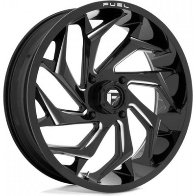 Fuel UTV D753 REACTION 7x24 4x156 ET13 gloss black Milled