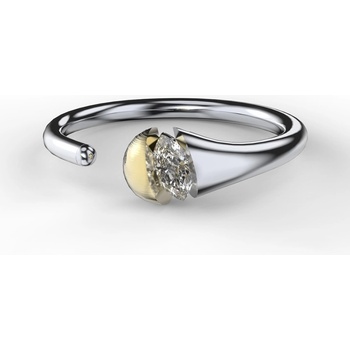 DELIS Регулируем пръстен, сребро 925, jw1571, елегантен дизайн, родиево покритие (jw1571)