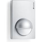 STEINEL motion detector IS 180-2 silver, 180° infrared motion sensor, twilight sensor for indoor and outdoor use, (W x H) 76 mm x 120 mm - 603618 (603618)