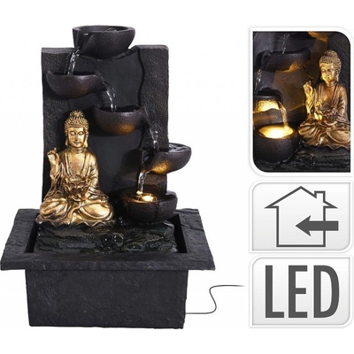 ProGarden fontána pokojová s LED osvětlením BUDDHA rovná – Zboží Dáma