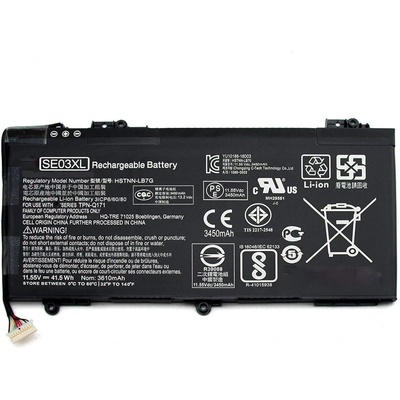 HP HP, 3 клетки, 11.55V, 3600mAh, Заместител (SE03XL)