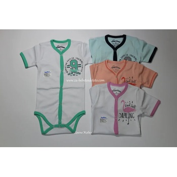 Image 1 of mymosa Боди с къс ръкав и предно закопчаване, 68