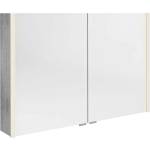 SAPHO Alix - Огледален шкаф с LED осветление 106x70x18 см, 2 врати, сребрист дъб AX106-0011 (AX106-0011)