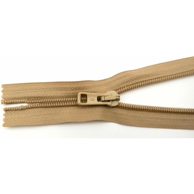 Špirálový zips č. 5 - nedeliteľný - ťavia - dĺžka 16 cm