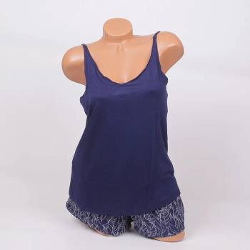 Image 1 of Дамска пижама за лятото в тъмносин цвят