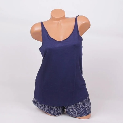 Дамска пижама за лятото в тъмносин цвят