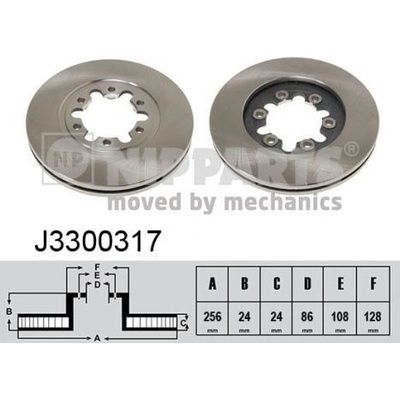 Brzdový kotúč NIPPARTS J3300317