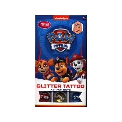 TYTOO Комплект временни блестящи татуировки Paw Patrol, Tytoo, Blue