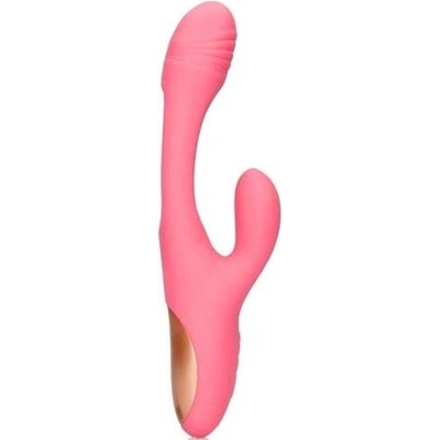 Loveline Мулти-функционален вибратор за g-точка с език "loveline fgs pink" 24 см