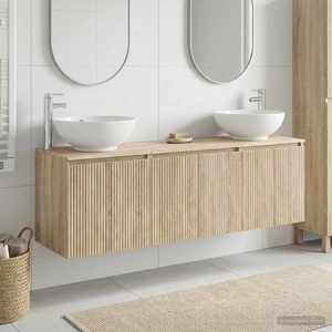 vidaXL Комплект шкафове за баня 3 бр. Дъб сонома 49, 5 x 44, 5 x 65 см (3405689)