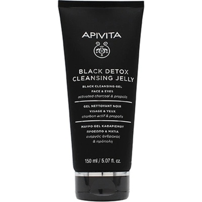 Apivita Cleansing Black Detox Cleansing Gel čisticí gel s aktivním uhlím na obličej a oči 150 ml – Hledejceny.cz