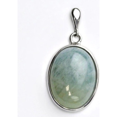 Čištín Stříbrný přívěsek přírodní akvamarin B P1493B