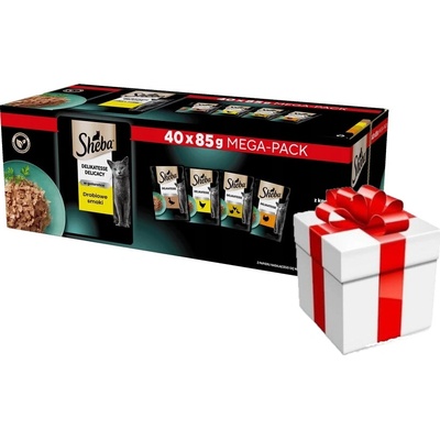 Sheba Delicacy Poultry Jelly flavours 40x85 g + Překvapení pro kočku