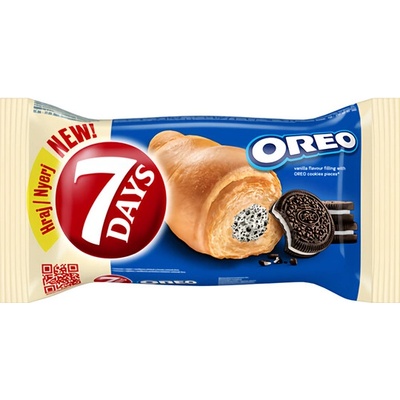7 Days Croissant Oreo s vanilkovou náplňou a kúskami sušienok