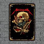  Metallica - музикална метална декоративна табелка